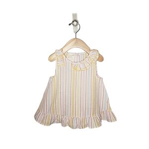 NWT First Impressions 24 Months Baby Girl Candy Stripe Ruffled Top